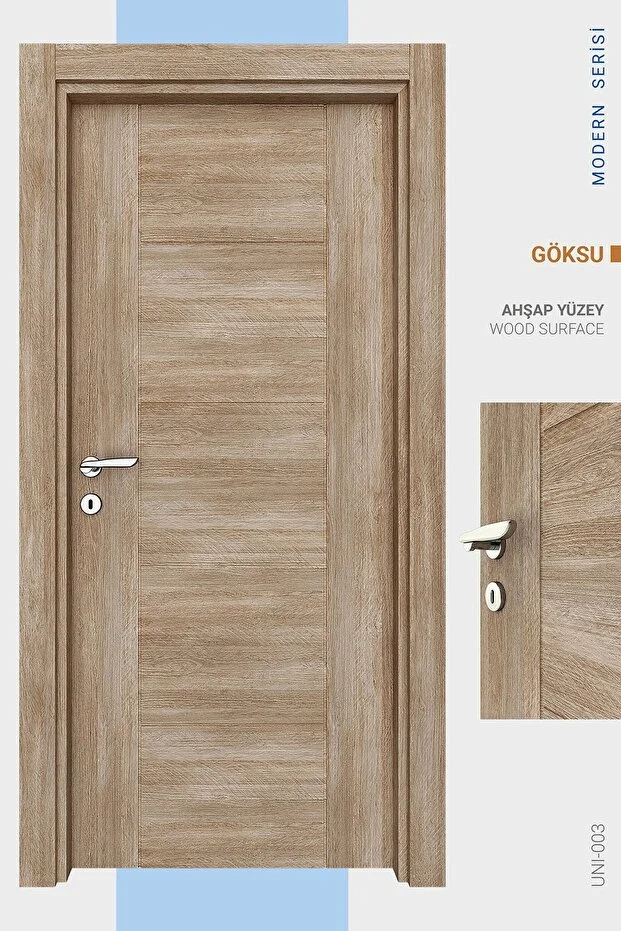 MELAMİN MODERN GÖKSU ODA KAPISI, 86/204/14-17 CM